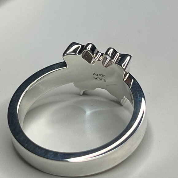 Authentic gucci sterling silver women's ring butterfly ring size 8 with box - Picture 8 of 8